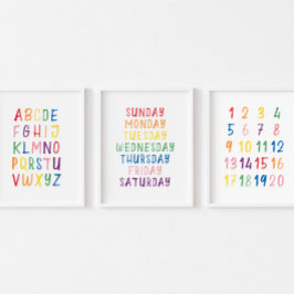 3壁カラフルアートの教育セット