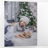 3大きな写真と明メリーるいクリスマス 三つ折りクリスマスカード (内部最初)