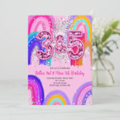 3姉妹と5姉妹の誕生日パーティーの招待状 招待状 (スタンド正面)