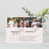 3婚約したフォト結婚した婚約パーティ 招待状 (スタンド正面)