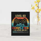 3完全なレベル4ロード第3の誕生日ビデオゲーム カード (黄色い花)