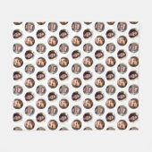 3家族のフォトコラージュ フリースブランケット (正面(横))