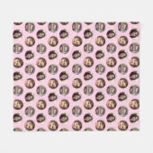 3家族のフォトコラージュ フリースブランケット (正面(横))