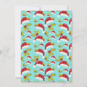 3家族の写真レトロメリーと明るいクリスマス シーズンカード (裏面)