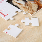 3家族カスタム写真コラージュ歓迎生まれたばかりのベビー ジグソーパズル (側面)