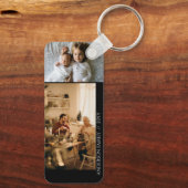 3家族パーソナライズされた写真 キーホルダー (裏面)