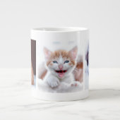 3家族ペットフォトコラージュ行 ジャンボコーヒーマグカップ (正面)