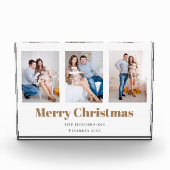 3家族モダン写真コラージメリークリスマス フォトブロック