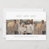 3家族写真キッズホおもしろいホホクリスマスカード シーズンカード (正面)