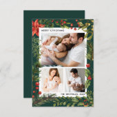 3家族写真植物性クリスマスホリデー (正面/裏面)