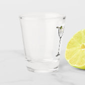 3対1（ウェット）マティーニカクテルレシピアート ショットグラス (左)