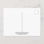 3対1(ウェット)マティーニ コクテール レシピ アート ポストカード (裏面)