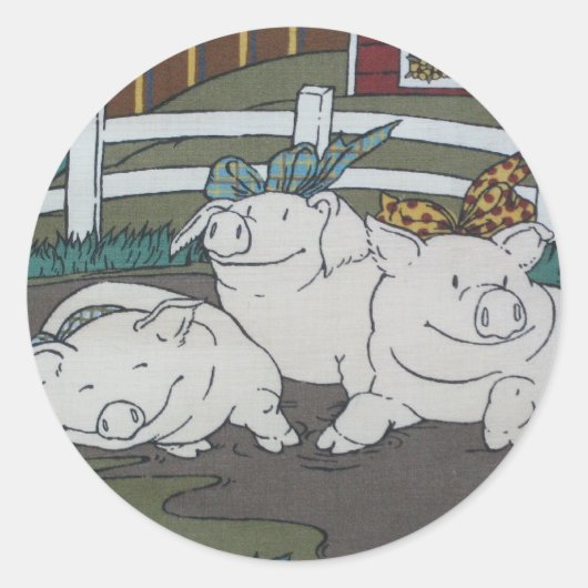 3小豚シール ラウンドシール (正面)