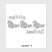 3小鳥ステッカー シール (シート)