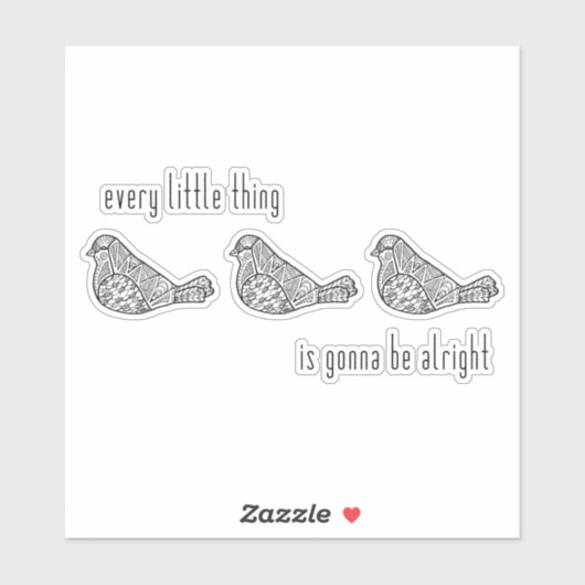 3小鳥ステッカー シール (シート)