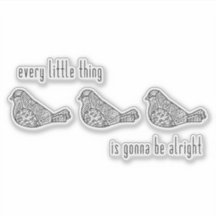 3小鳥ステッカー