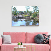 3層ウォーターフォールコイポンドキャンバス キャンバスプリント (インサイチュ (リビング))