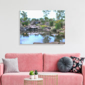 3層ウォーターフォールコイポンドキャンバス キャンバスプリント (インサイチュ (リビング))