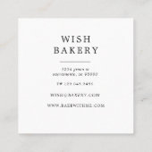 3層エレガントケーキベーカリー スクエア名刺 (裏面)