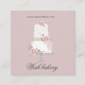 3層エレガントケーキベーカリー スクエア名刺 (正面)