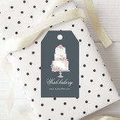 3層エレガントケーキモノグラムベーカリー ギフトタグ