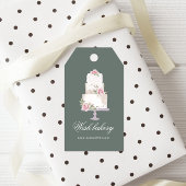 3層エレガントケーキモノグラムベーカリー ギフトタグ