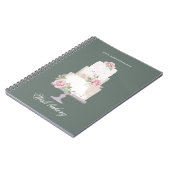 3層エレガントケーキ結婚モノグラムベーカリー ノートブック (左側)