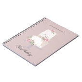 3層エレガントケーキ結婚モノグラムベーカリー ノートブック (左側)