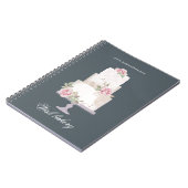 3層エレガントケーキ結婚モノグラムベーカリー ノートブック (左側)