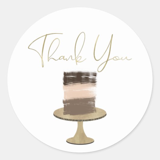 3層ケーキエレガントモダン ラウンドシール (正面)