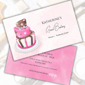 3層ピンクケーキモダンベーカリー事業 名刺