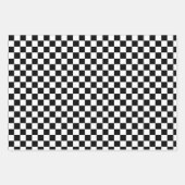 3市松模様にのラッストライプのプ紙セット ラッピングペーパーシート (正面)