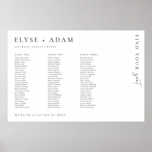 3席ミニマル席ポスター ポスター (正面)