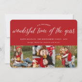 3年の最も素晴らしい時間の写真コラージュ シーズンカード (正面)