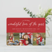 3年の最も素晴らしい時間の写真コラージュ シーズンカード (スタンド正面)