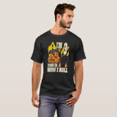 3年オールド誕生日ブルドーザー Tシャツ (正面フル)