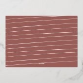 3年写真シンプルバラ金ゴールド卒業 箔招待状 (裏面)