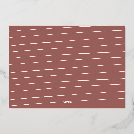 3年写真シンプルバラ金ゴールド卒業 箔招待状 (裏面)