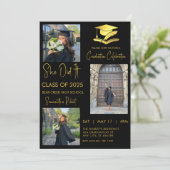 3年写真卒業モダン 招待状 (スタンド正面)