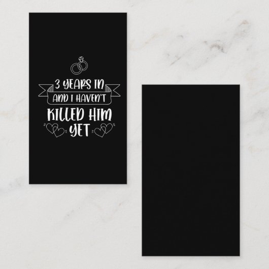 3年夫妻3結婚周年 名刺 (正面/裏面)