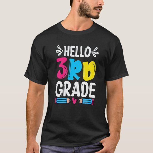 3年生おめでとう バックトゥスクール 先生 キッズ Tシャツ (正面)
