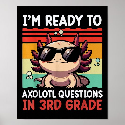 3年生でウーパールーパーの質問に備えて学校へ戻ろう ポスター (正面)