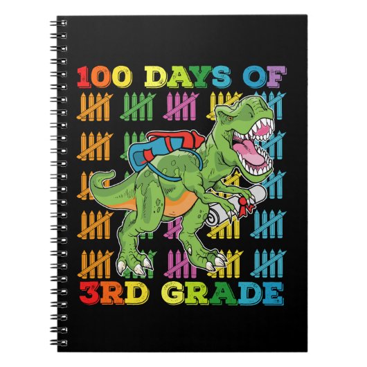 3年生になって100日目のティラノサウルス恐竜学校 ノートブック (正面)
