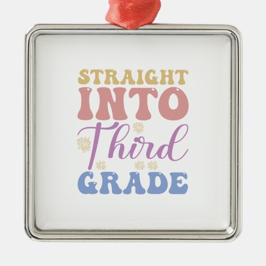 3年生にストレート先生 メタルオーナメント (正面)