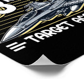 3年生に進級!ジェット戦闘機のイラストで1st Day Back To School を祝おう ポスター (角)
