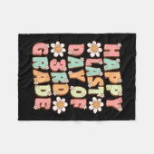 3年生のかわいいグルービー3年生のテアックの最終日 フリースブランケット (正面(横))