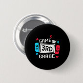 3年生のキッズチームでクールのゲームSchに3番目に戻る 缶バッジ (正面&裏面)
