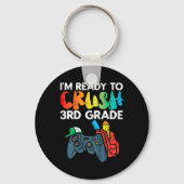 3年生のビデオゲーマーFiをクラッシュする準備ができた子供 キーホルダー (裏面)