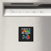 3年生のビデオゲーマーFiをクラッシュする準備ができた子供 マグネット (インサイチュ (食洗機))