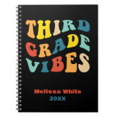 3年生のビーブレトロカラー新学期 ノートブック (正面)